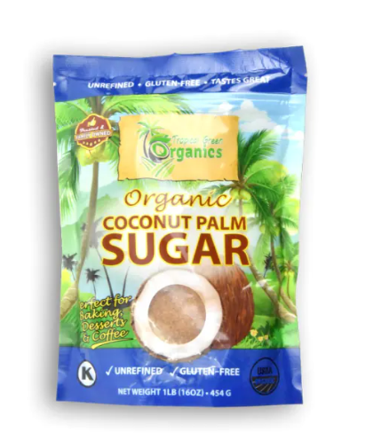 TROPICAL GREEN ORGANICS Organic Coconut Palm Sugar 16 OZ